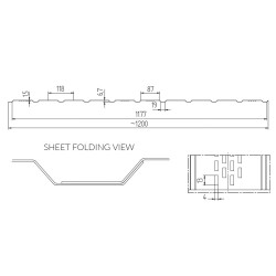 T-7-Pro Trapezoidal Perforated Sheet Metal Facade Cladding for External Walls and Ceilings - 1200mm width T-7-Pro Trapezoidal Perforated Sheet Metal Facade Cladding for External Walls and Ceilings - 1200mm width
