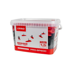 PRO-SP600 LEVELING SYSTEM 1,5 MM MIX - CLIPS/WEDGES 300/100 PCS, BUCKET 5 L PRO-SP600 LEVELING SYSTEM 1,5 MM MIX - CLIPS/WEDGES 300/100 PCS, BUCKET 5 L
