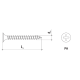 Klimas 4.2x70mm Gypsum To Wood Screw - KSGD (250 pcs)