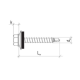 4.8 x 35mm Self-Drilling Screw With EPDM Washer For Fixing Steel Sheets In Wooden Substrate - WFD (250) - 7016