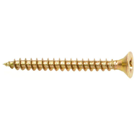 4.0 x 60mm Hardened Countersunk Flat Head Wood Screw With Full Thread PZ - KMH (250 pcs)