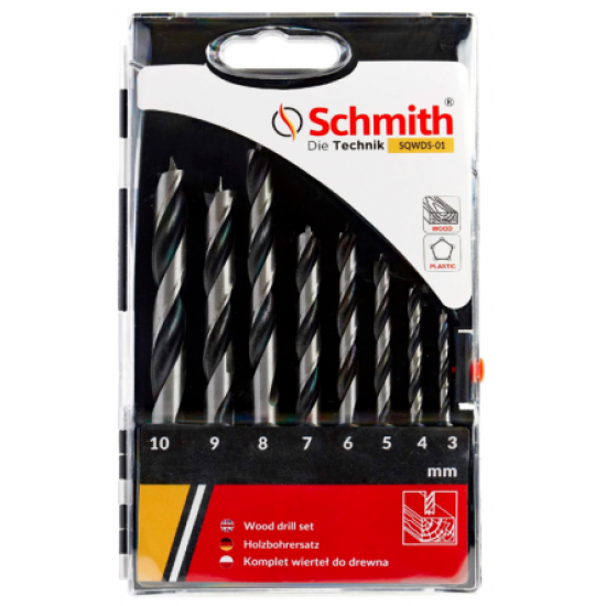 Schmith 8 Pieces Wood Drill Set (3mm - 10mm)