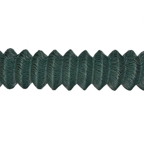 25m x 1800mm x 50mm x 2.5mm 4TRADE Green Plastic Coated Chainlink Fence 25m x 1800mm x 50mm x 2.5mm 4TRADE Green Plastic Coated Chainlink Fence