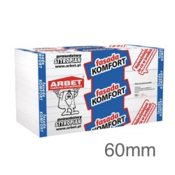 Arbet 60mm White Polystyrene Board (EPS) for External Wall Insulation (pack of 10) - 5m2 Arbet 60mm White Polystyrene Board (EPS) for External Wall Insulation (pack of 10) - 5m2