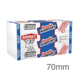 Arbet 70mm White Polystyrene Board (EPS) for External Wall Insulation (pack of 8) - 4m2 Arbet 70mm White Polystyrene Board (EPS) for External Wall Insulation (pack of 8) - 4m2