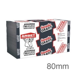 Arbet 80mm Grey Polystyrene (Graphite EPS) for External Wall Insulation (pack of 7) - 3.5m2 Arbet 80mm Grey Polystyrene (Graphite EPS) for External Wall Insulation (pack of 7) - 3.5m2