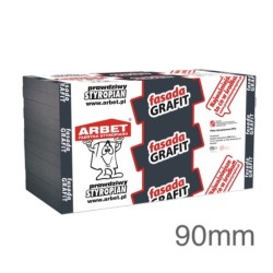 Arbet 90mm Grey Polystyrene (Graphite EPS) for External Wall Insulation (pack of 6) - 3m2 Arbet 90mm Grey Polystyrene (Graphite EPS) for External Wall Insulation (pack of 6) - 3m2