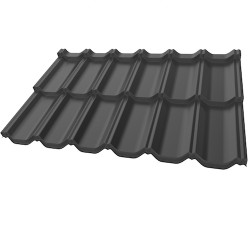 Modular Sheet Metal Roofing Tile GERMAN SIMETRIC - Matt Coated Corrosion Resistant Roofing Panel - 1200mm x 720mm Modular Sheet Metal Roofing Tile GERMAN SIMETRIC - Matt Coated Corrosion Resistant Roofing Panel - 1200mm x 720mm
