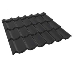 Modular Sheet Metal Roofing Tile KINGAS 15 - Matt Coated Corrosion Resistant Roofing Panel - 1195mm width Modular Sheet Metal Roofing Tile KINGAS 15 - Matt Coated Corrosion Resistant Roofing Panel - 1195mm width