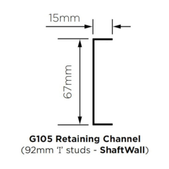 British Gypsum Gypframe Shaftwall G105 Retaining Channel - Pack of 10