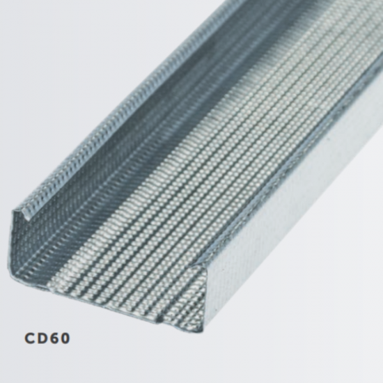 60mm Galvanised Steel Ceiling Channel CD-60 - 3000mm
