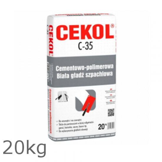 CEKOL C35 White Smooth Cement Based External Filler - 20kg CEKOL C35 White Smooth Cement Based External Filler - 20kg