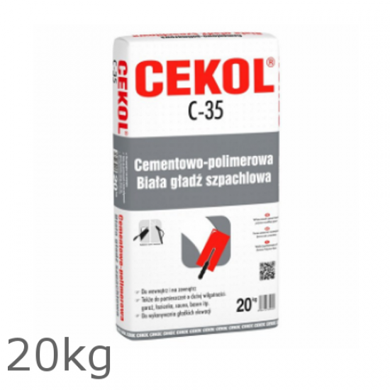 CEKOL C-35 White Smooth Cement Based External Filler - 20kg