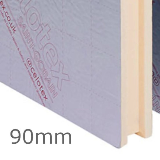 90mm Celotex Thermaclass Cavity Wall 21 - Rigid PIR Full Fill Cavity Insulation Board - 6 pack
