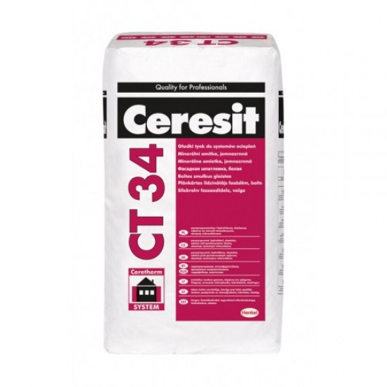 Ceresit CT34 White Smooth Mineral Render 25kg