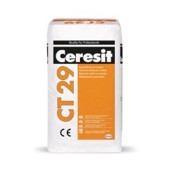 Ceresit CT29 Smooth Mineral Exterior Filler and Skim Coat 25Kg Ceresit CT29 Smooth Mineral Exterior Filler and Skim Coat 25Kg