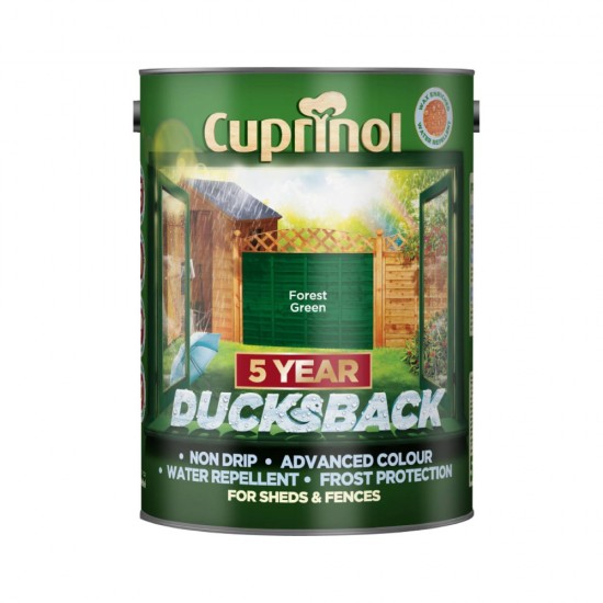 Cuprinol Ducksback For Sheds and Fences Forest Green 5L