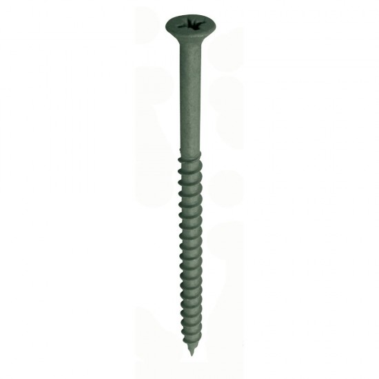 4.5in x 75mm Deck-Tite Outdoor Screw Pozi Countersunk Net-Coat Green Plated 4.5in x 75mm Deck-Tite Outdoor Screw Pozi Countersunk Net-Coat Green Plated