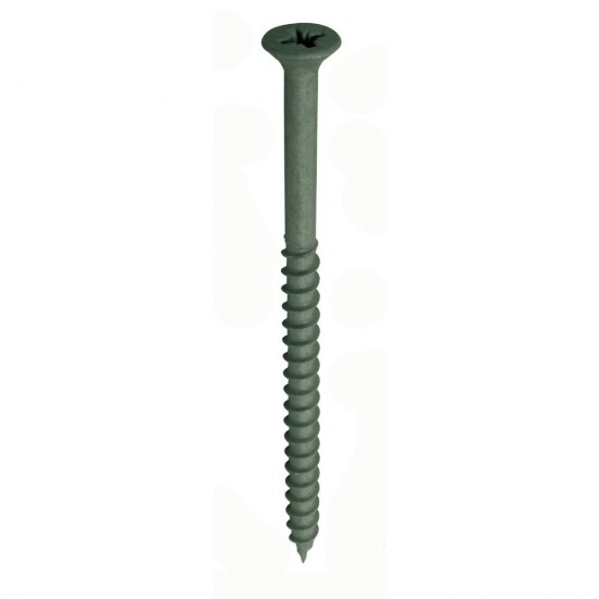 4.5in x 75mm Deck-Tite Outdoor Screw Pozi Countersunk Net-Coat Green Plated