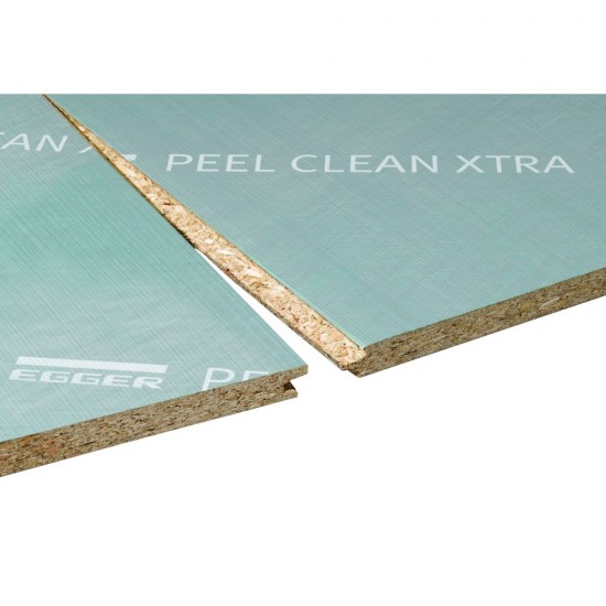 22mm x 2400mm x 600mm Egger Peelclean XTRA Tongue and Grooved Chipboard Flooring 22mm x 2400mm x 600mm Egger Peelclean XTRA Tongue and Grooved Chipboard Flooring
