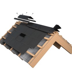 Cedral Fibre Cement Blue Black 105 Degree Ridge -  525mm length