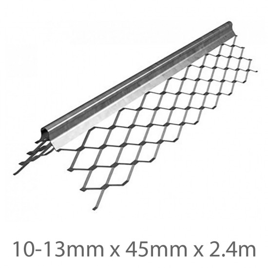 10-13mm x 45mm x 2.4m Expamet Internal Standard Angle Bead 10-13mm x 45mm x 2.4m Expamet Internal Standard Angle Bead