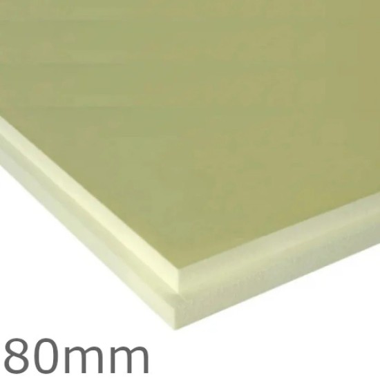 80mm Finnfoam FL300 Extruded Polystyrene XPS Rebated Edge Insulation Board - 1235mm x 585mm