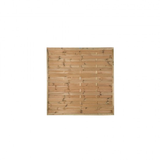 1.8m x 1.8m Forest Garden Pressure Treated Decorative Horizontal Hit and Miss Fence Panel (Pack of 3)