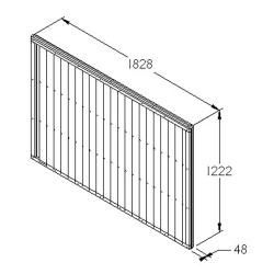 6ft x 4ft (1.83m x 1.22m) Forest Garden Closeboard Fence Panel Dip Treated 6ft x 4ft (1.83m x 1.22m) Forest Garden Closeboard Fence Panel Dip Treated