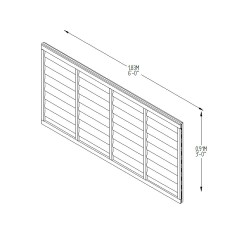 1830mm x 910mm Forest Garden Super Lap Pressure Treated Fence Panel 1830mm x 910mm Forest Garden Super Lap Pressure Treated Fence Panel