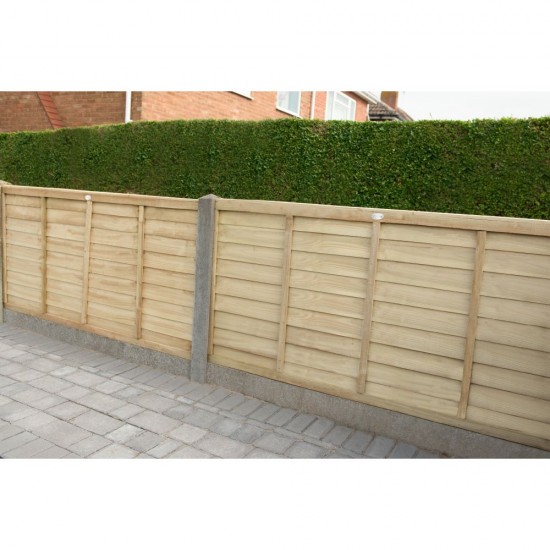 1830mm x 910mm Forest Garden Super Lap Pressure Treated Fence Panel