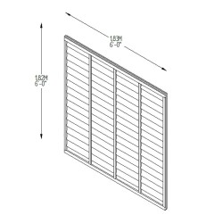 6ft x 6ft (1.83m x 1.83m) Forest Garden Super Lap Pressure Treated Fence Panel 6ft x 6ft (1.83m x 1.83m) Forest Garden Super Lap Pressure Treated Fence Panel