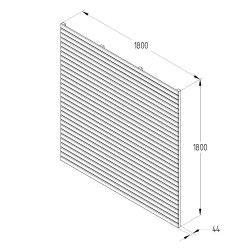 1.8m x 1.8m Forest Garden Pressure Treated Contemporary Slatted Fence Panel (Pack of 4) 1.8m x 1.8m Forest Garden Pressure Treated Contemporary Slatted Fence Panel (Pack of 4)