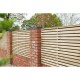 1.8m x 0.91m Forest Garden Pressure Treated Contemporary Double Slatted Fence Panel (Pack of 3)
