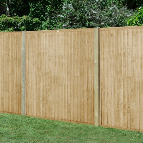 6ft x 5ft (1.83m x 1.52m) Forest Garden Pressure Treated Closeboard Fence Panel (Pack of 5)