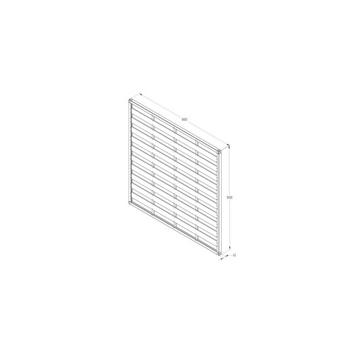 1.8m x 1.8m Forest Garden Pressure Treated Decorative Horizontal Hit and Miss Fence Panel (Pack of 5) 1.8m x 1.8m Forest Garden Pressure Treated Decorative Horizontal Hit and Miss Fence Panel (Pack of 5)