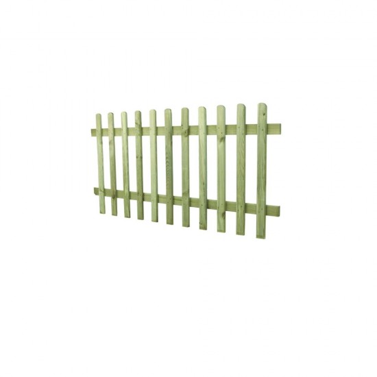 6ft x 3ft (1.83m x 0.9m) Forest Garden Pressure Treated Ultima Pale Picket Fence Panel (Pack of 4)
