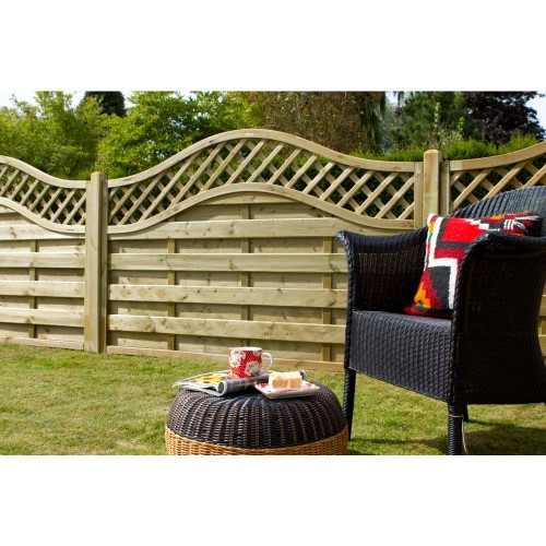 1.8m x 1.2m Forest Garden Pressure Treated Decorative Europa Prague Fence Panel (Pack of 4) 1.8m x 1.2m Forest Garden Pressure Treated Decorative Europa Prague Fence Panel (Pack of 4)