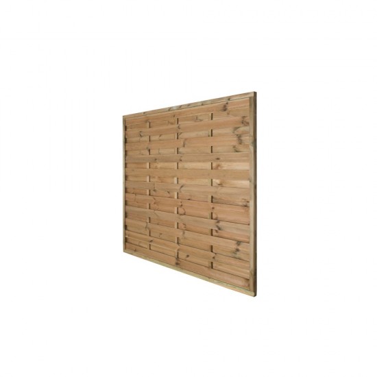 1.8m x 1.8m Forest Garden Pressure Treated Decorative Horizontal Hit and Miss Fence Panel (Pack of 4)