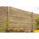 1.8m x 1.8m Forest Garden Pressure Treated Contemporary Double Slatted Fence Panel (Pack of 5)