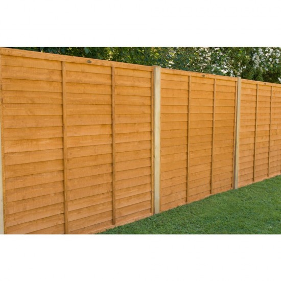 6ft x 5ft (1.83m x 1.52m) Forest Garden Dip Treated Overlap Fence Panel (Pack of 3)