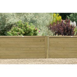 4ft (1.83m x 1.22m) Forest Garden Pressure Treated Horizontal Tongue and Groove Fence Panel (Pack of 3)