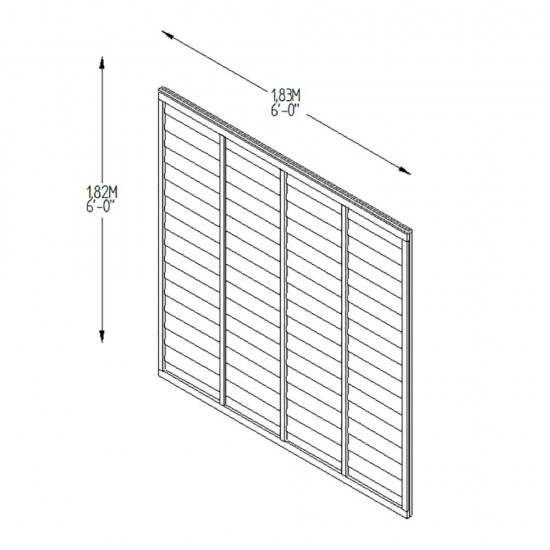 6ft x 6ft (1.83m x 1.83m) Forest Garden Pressure Treated Superlap Fence Panel (Pack of 4) 6ft x 6ft (1.83m x 1.83m) Forest Garden Pressure Treated Superlap Fence Panel (Pack of 4)