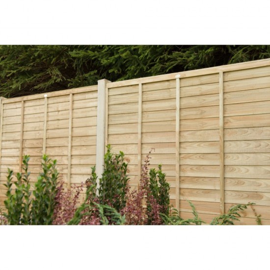 6ft x 6ft (1.83m x 1.83m) Forest Garden Pressure Treated Superlap Fence Panel (Pack of 4)