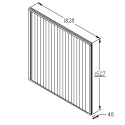 6ft x 5ft (1.83m x 1.52m) Forest Garden Closeboard Fence Panel (Pack of 3) 6ft x 5ft (1.83m x 1.52m) Forest Garden Closeboard Fence Panel (Pack of 3)