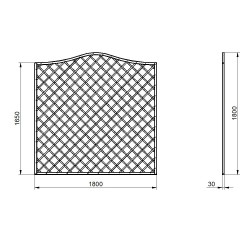 1.8m x 1.8m Forest Garden Pressure Treated Decorative Europa Hamburg Garden Screen (Pack of 3) 1.8m x 1.8m Forest Garden Pressure Treated Decorative Europa Hamburg Garden Screen (Pack of 3)
