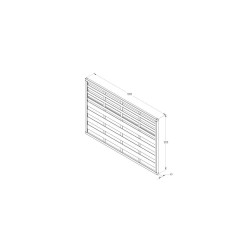 1.8m x 1.2m Forest Garden Pressure Treated Decorative Kyoto Fence Panel (Pack of 4) 1.8m x 1.2m Forest Garden Pressure Treated Decorative Kyoto Fence Panel (Pack of 4)