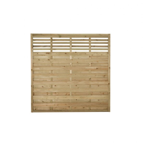 1.8m x 1.8m Forest Garden Pressure Treated Decorative Kyoto Fence Panel (Pack of 3)