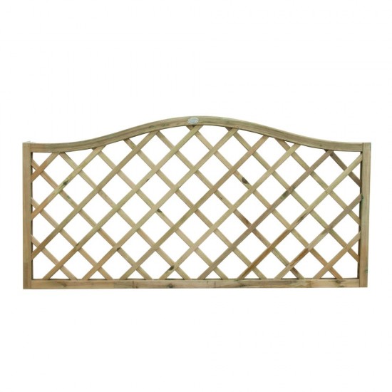 1.8m x 0.9m Forest Garden Pressure Treated Decorative Europa Hamburg Garden Screen (Pack of 3)