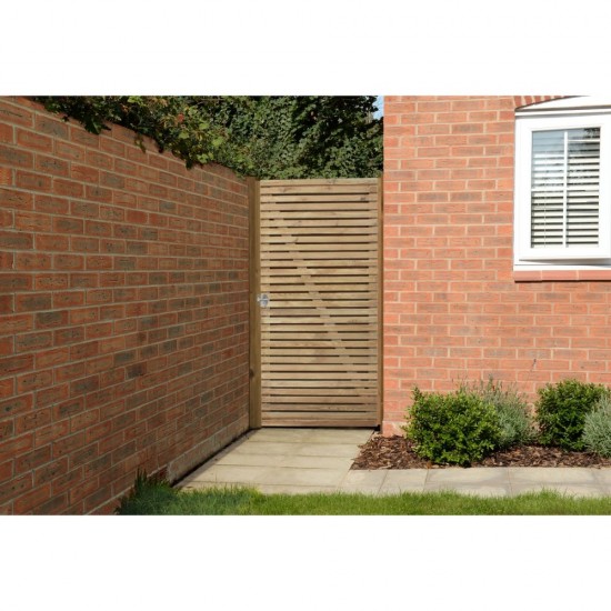 Forest Garden Double Slatted Gate 6ft (1.83m High)